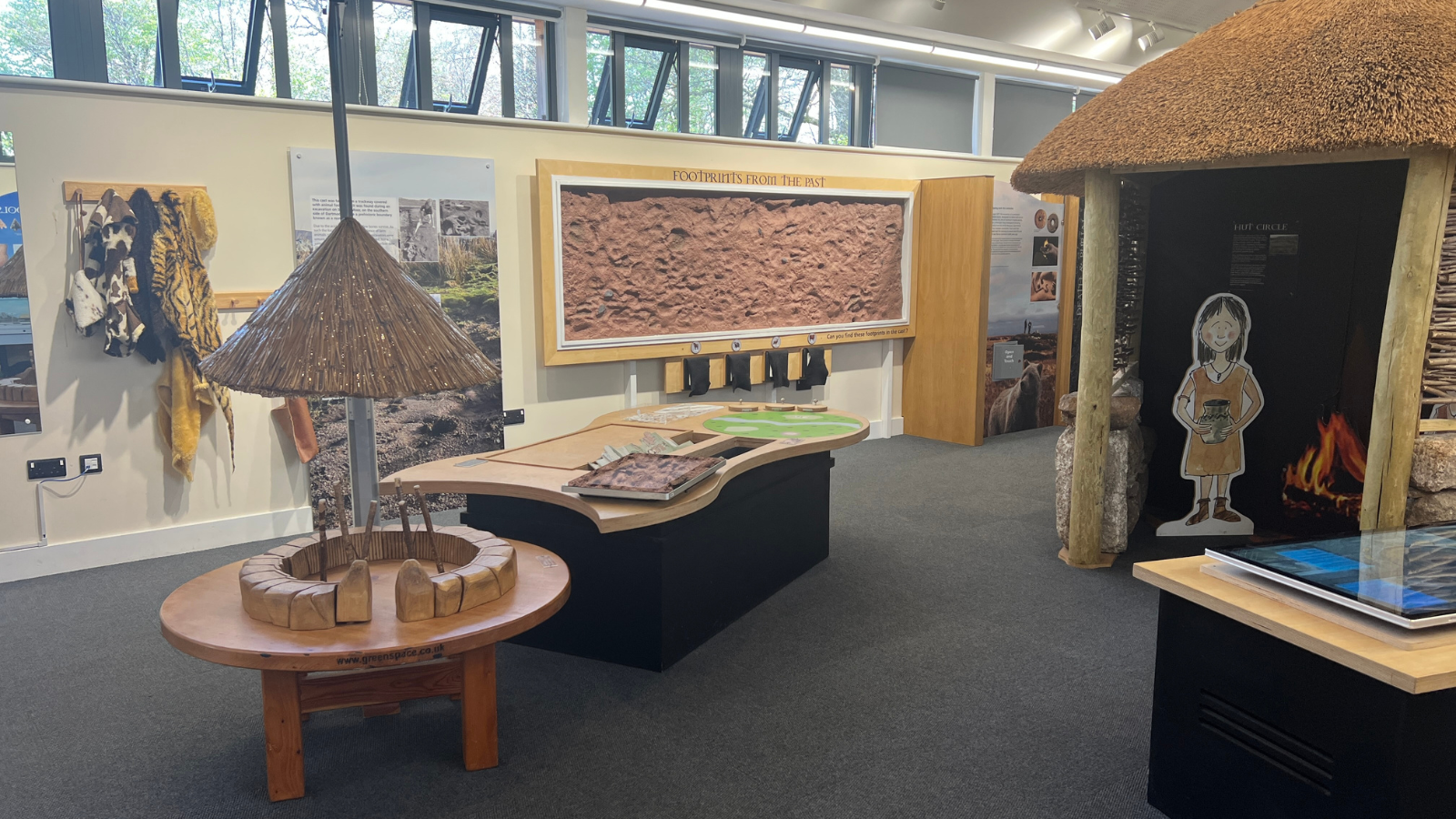 Interior displays at Postbridge Visitor Centre