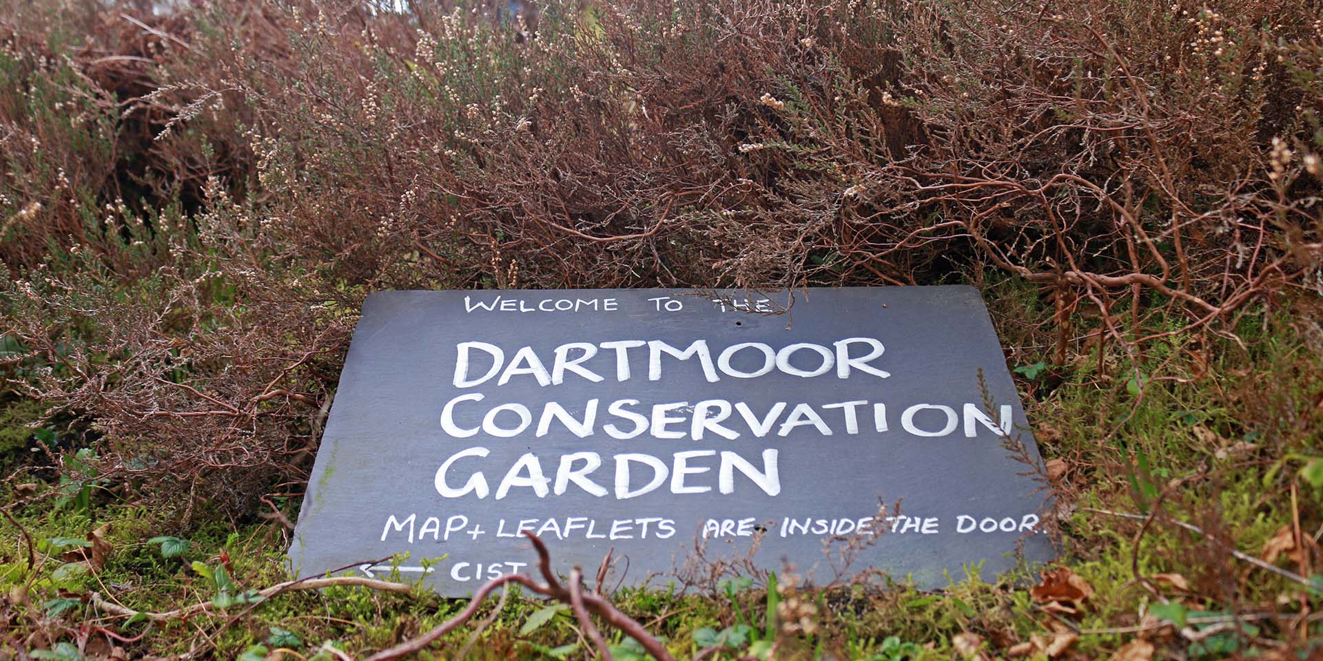 Sign for Dartmoor Conservation Garden