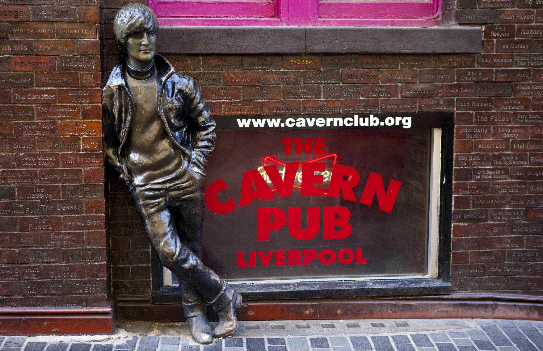 John Lennon bronze statue outside The Cavern Pub, Liverpool