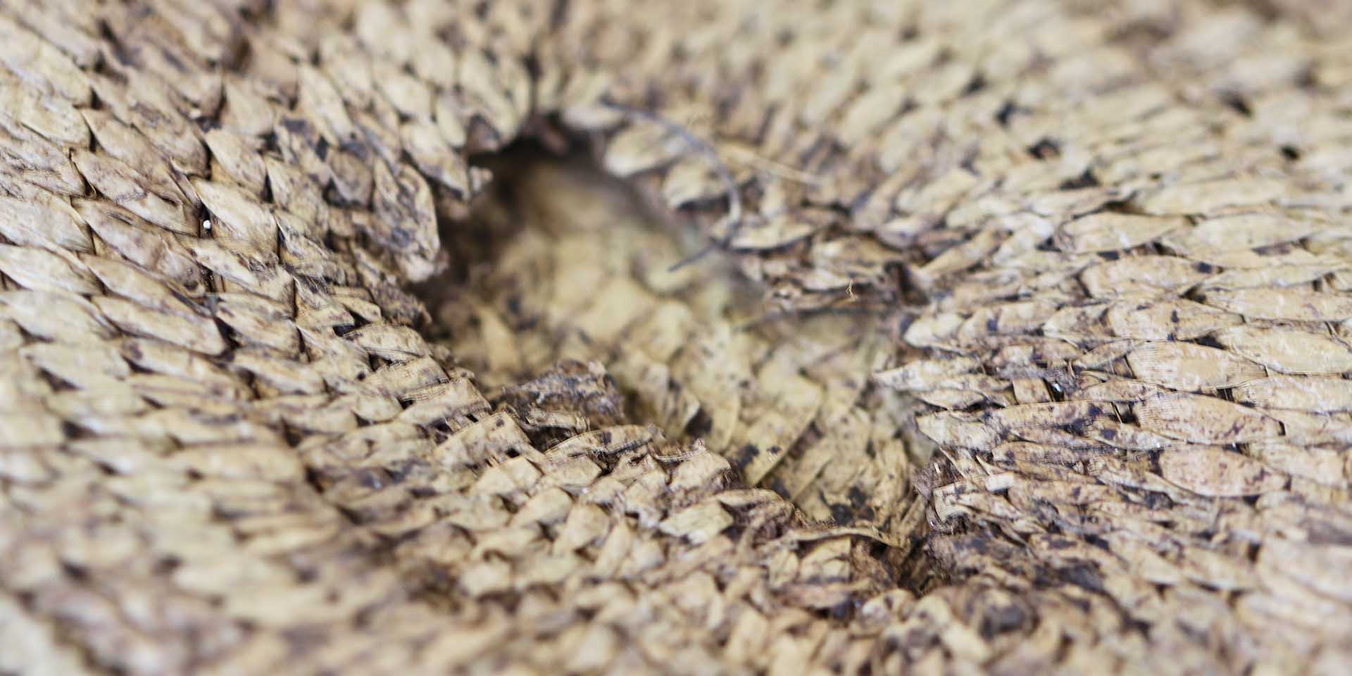 Close-up of woven basket