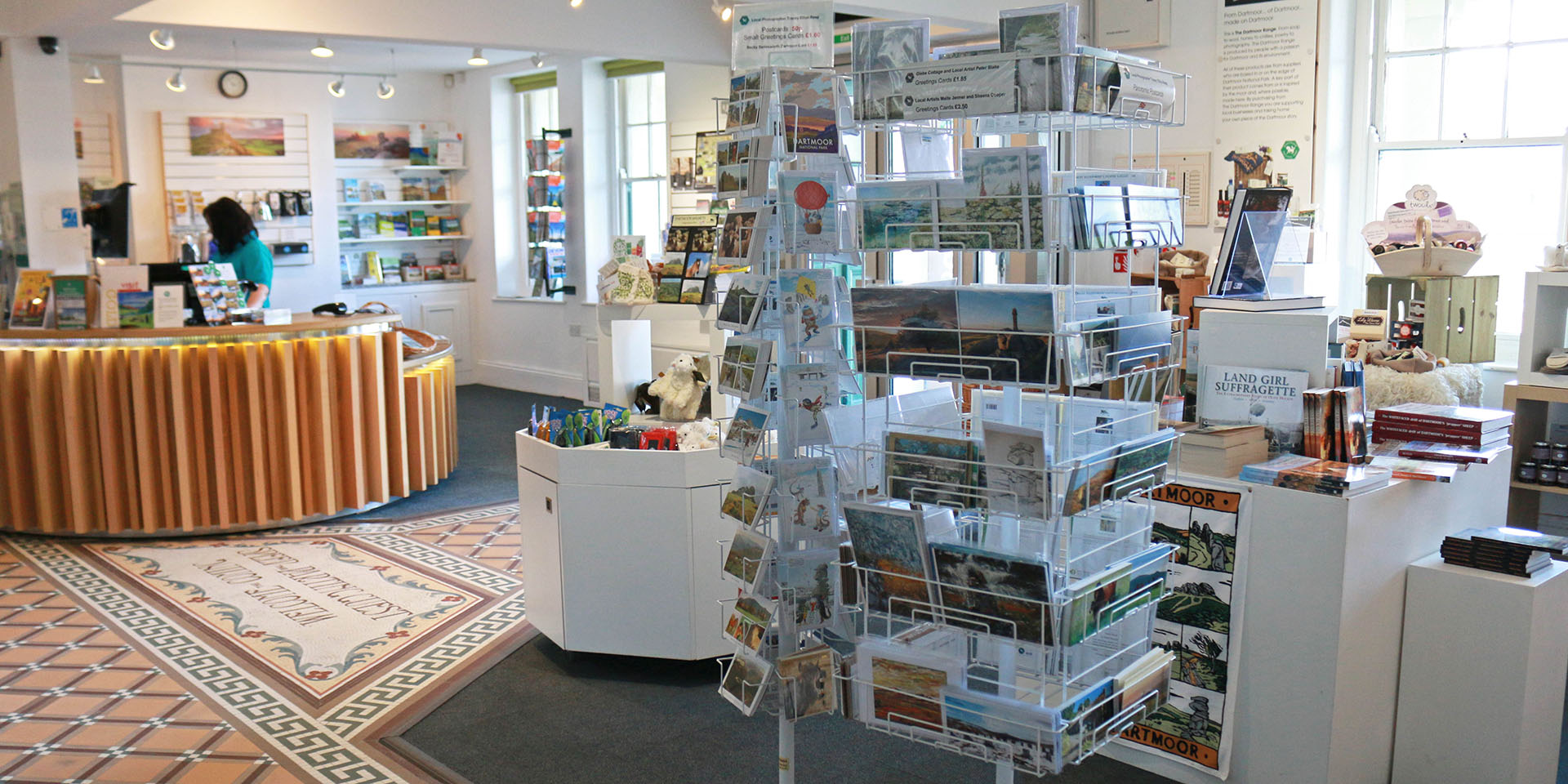 Postcards in visitor centre shop