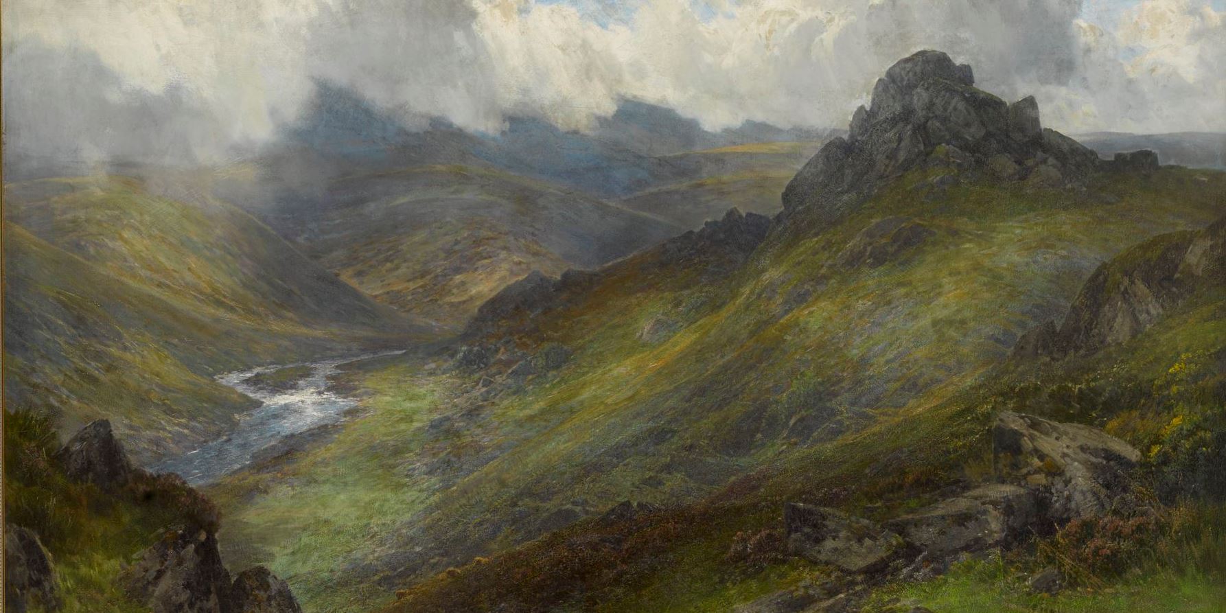 Moorland scene by Widgery-courtesy of Exeter RAMM