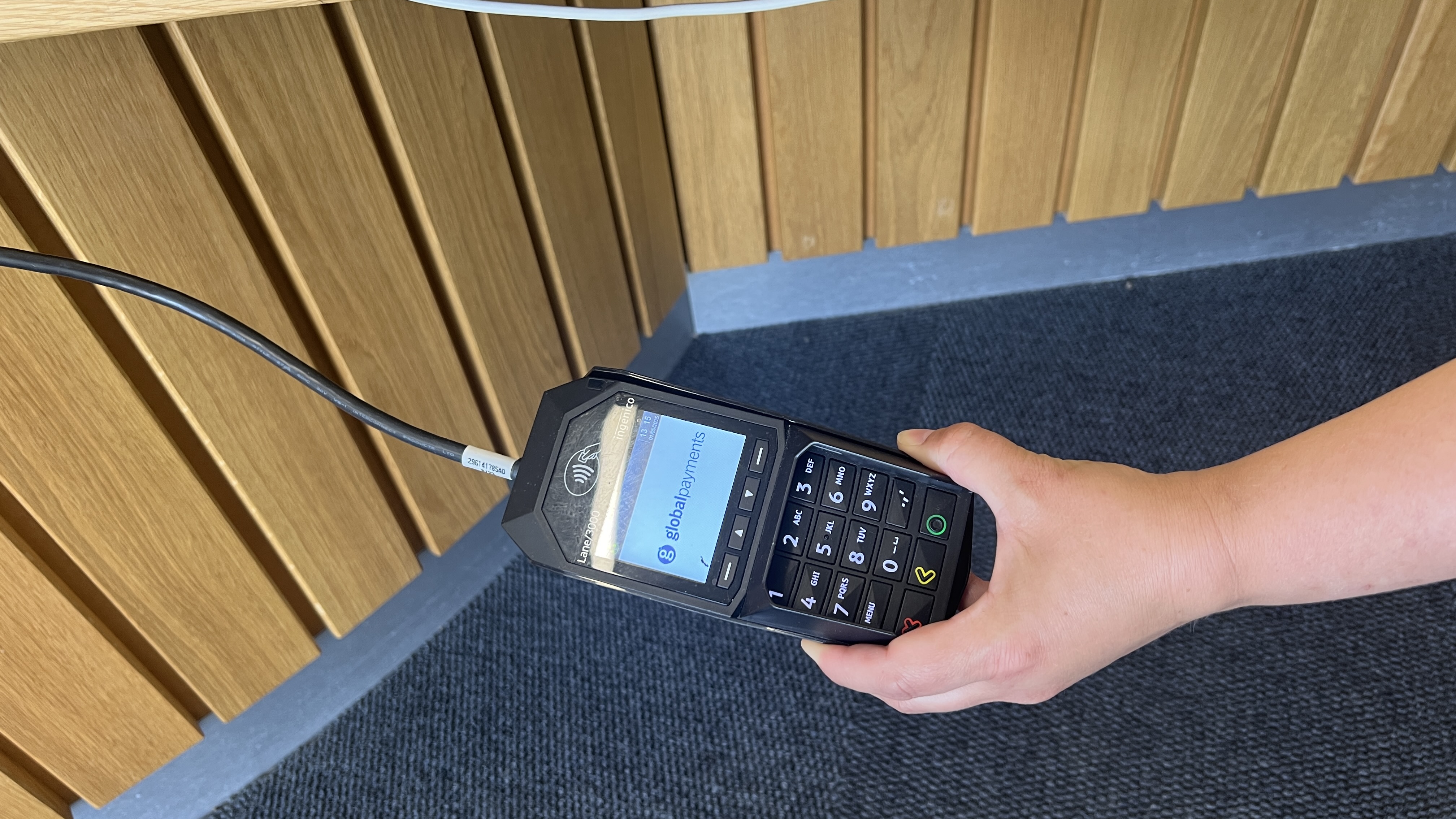 hand held card payment machine