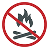 No open fires