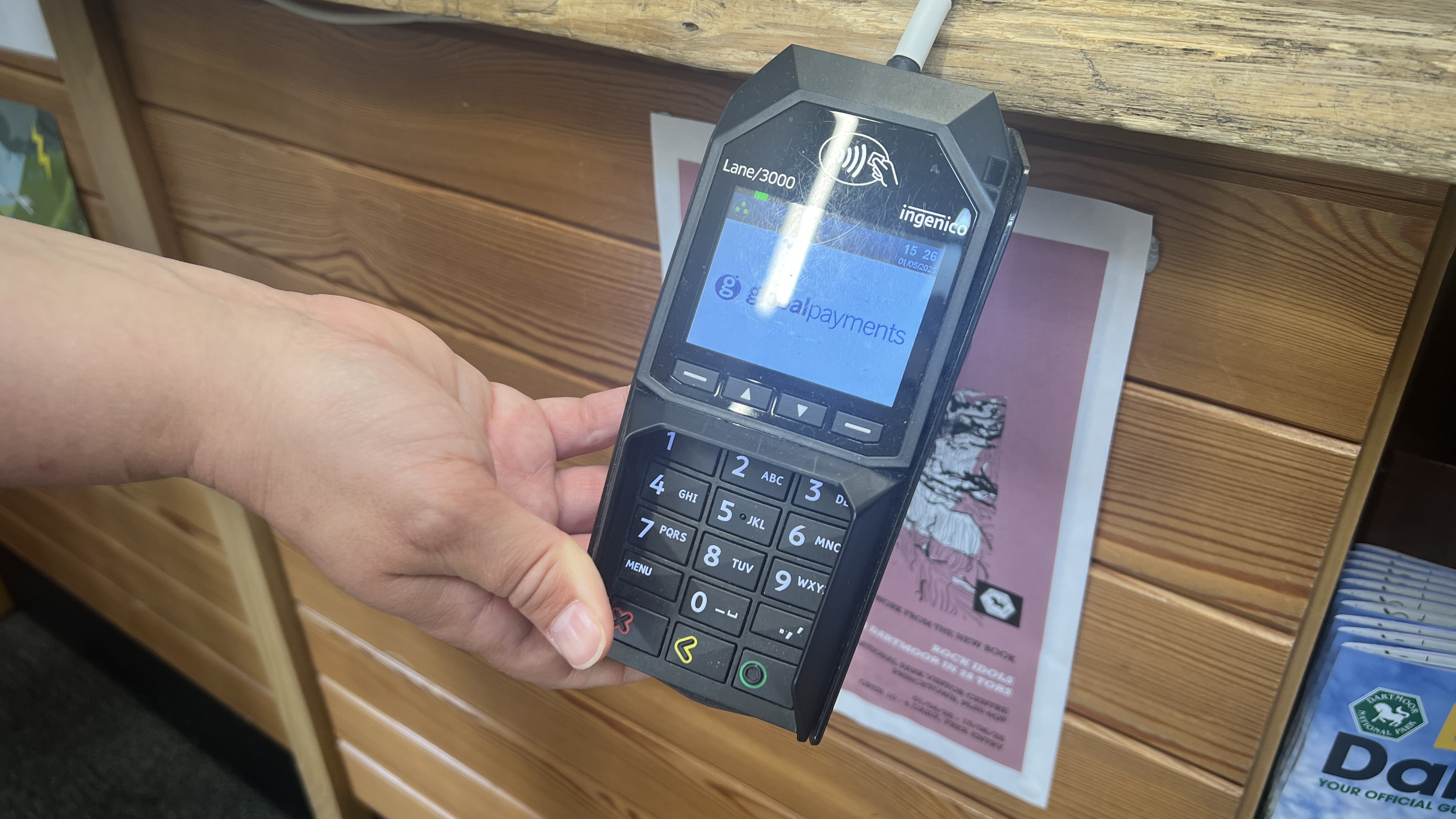 hand held card payment machine