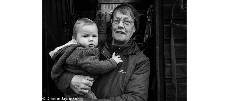 Diane holding her godson