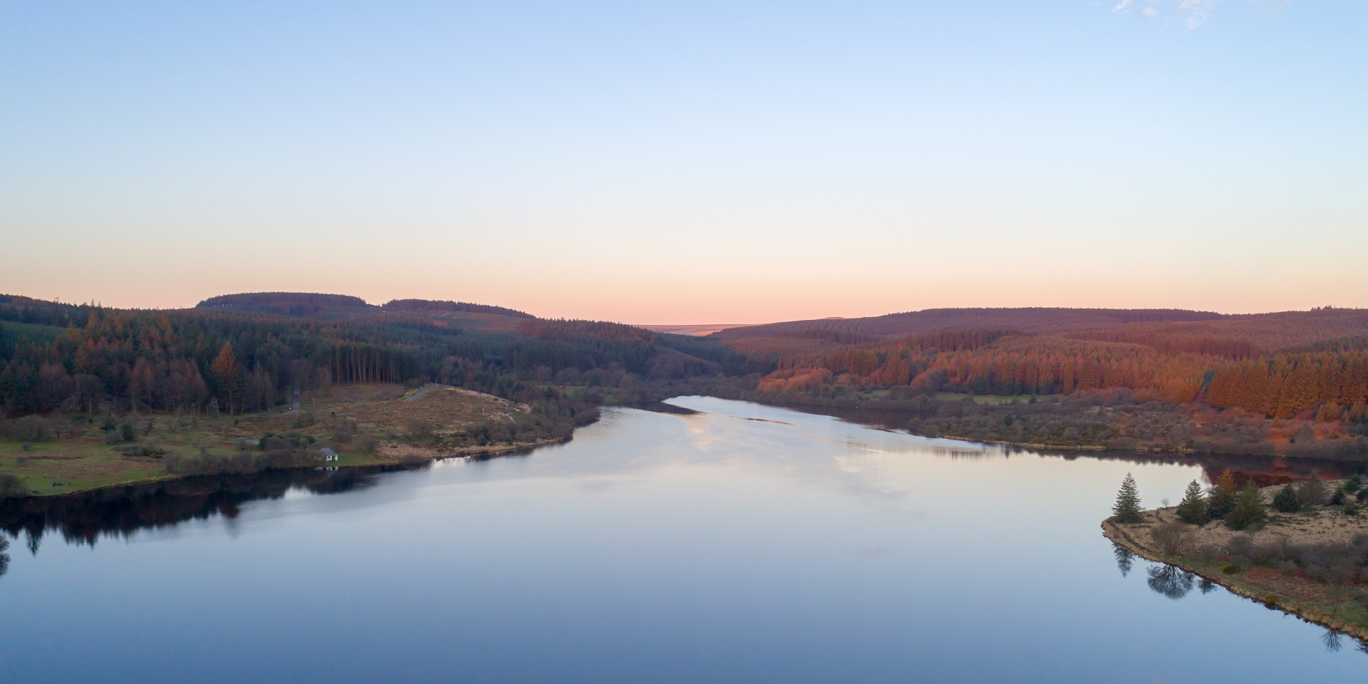 Aerial view of the reservoir by Mark Champion