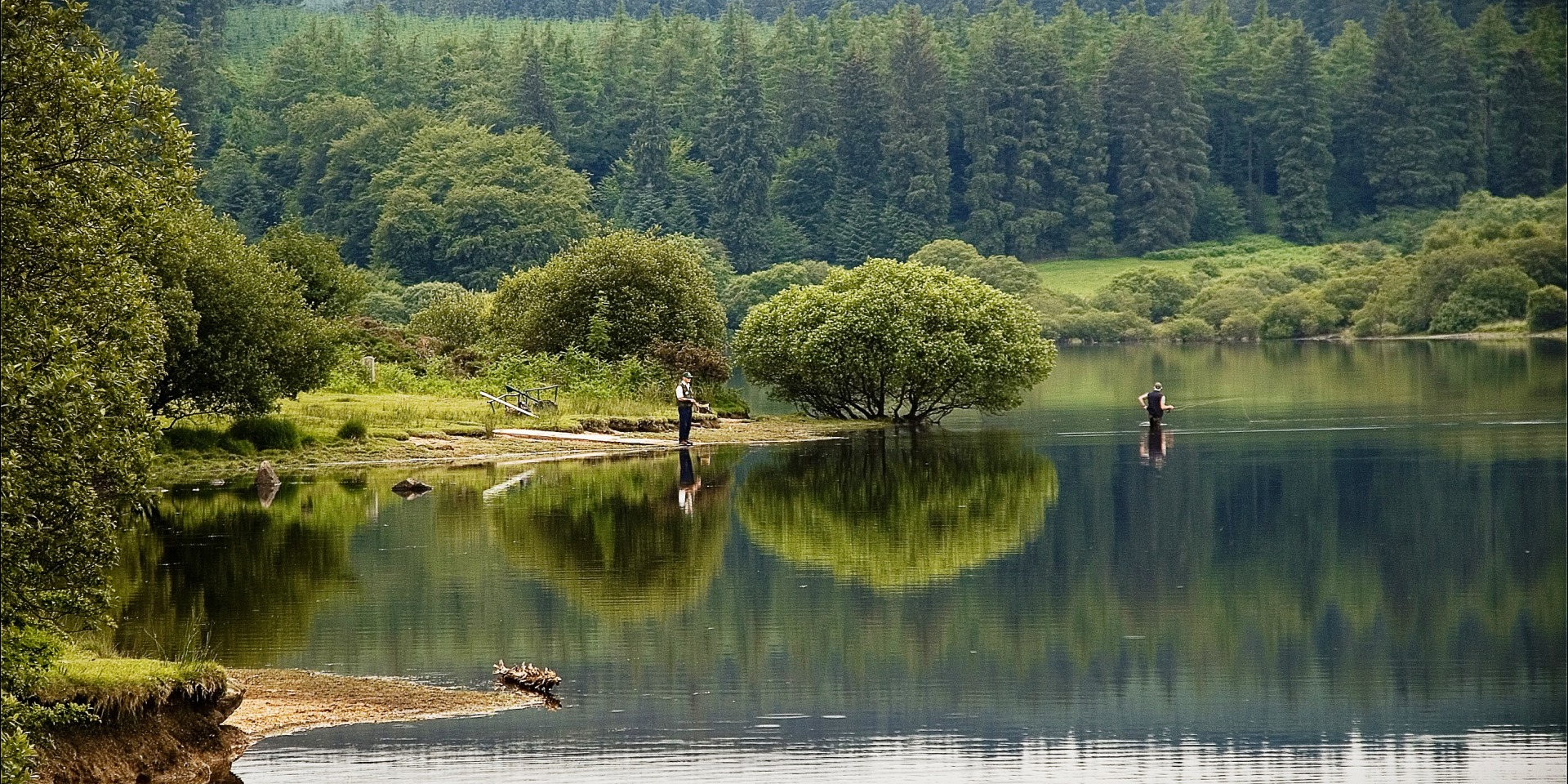 Fishing in the reservoir