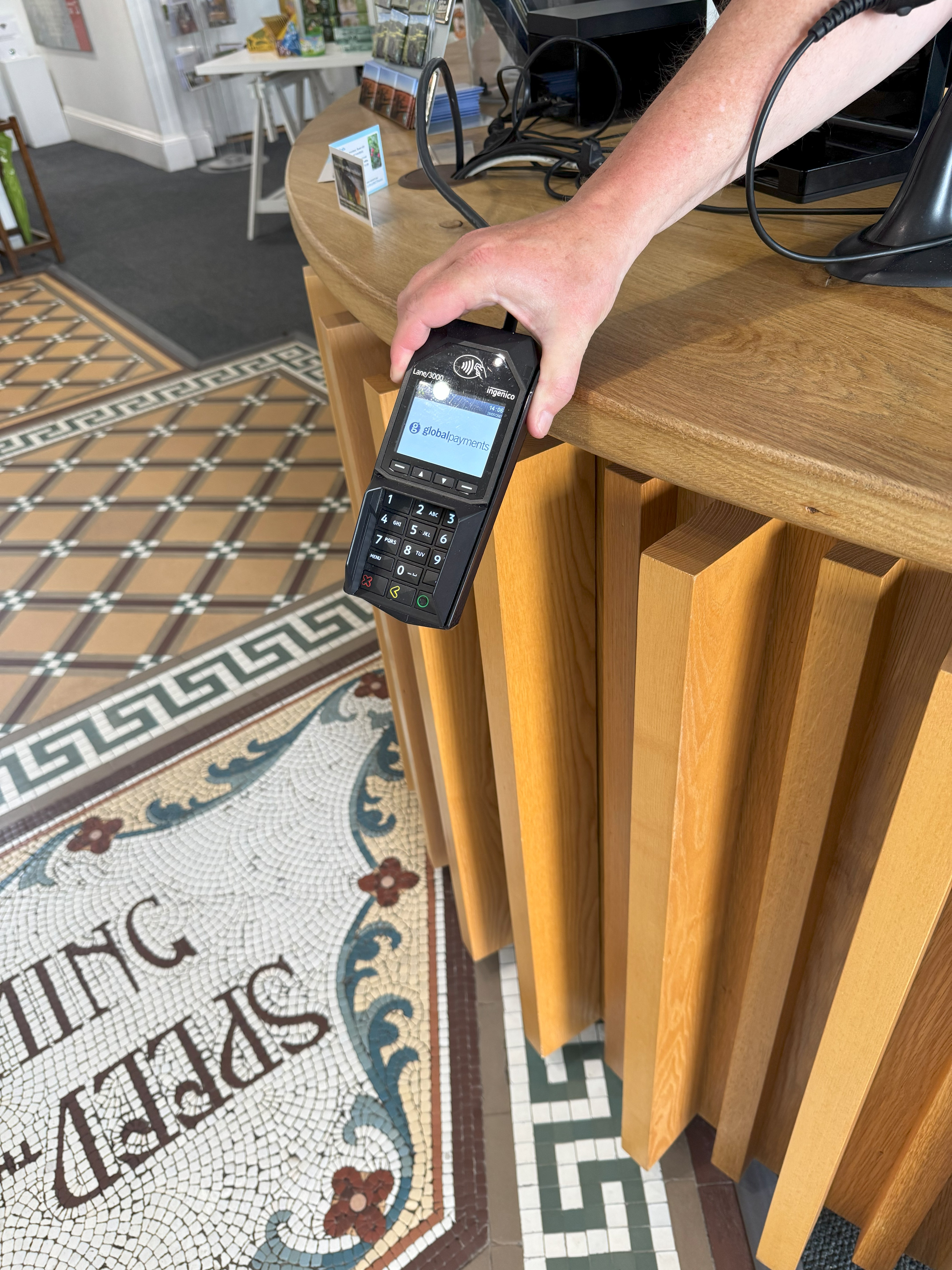 hand held card payment machine