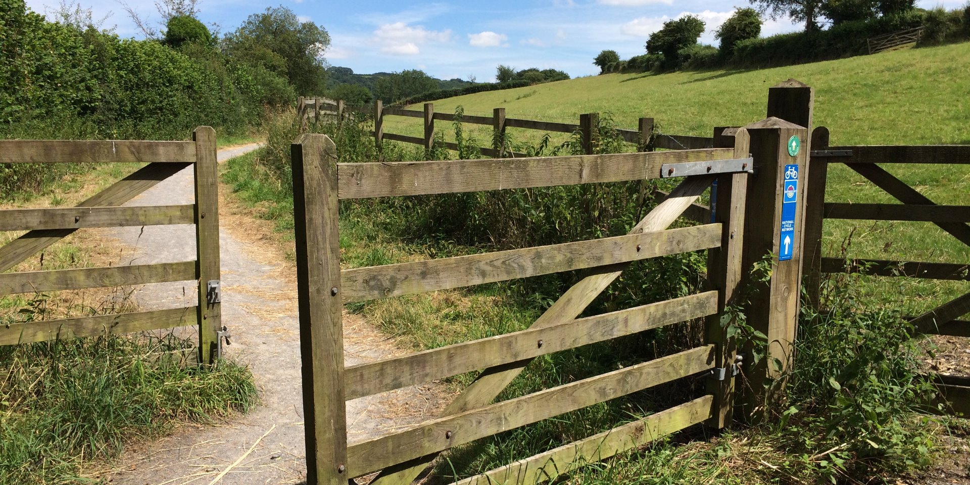 Start of the trail at Pound Lane, Moretonhampstead