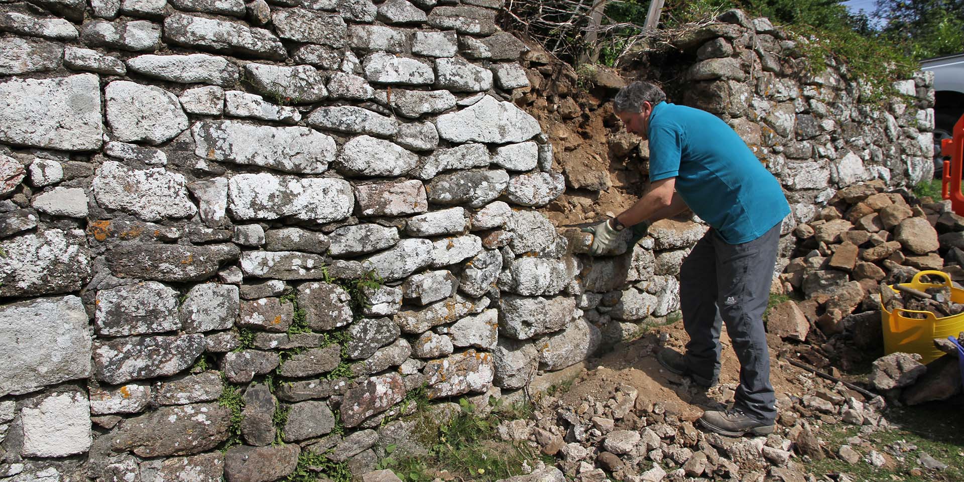 Repairing outer stone walls