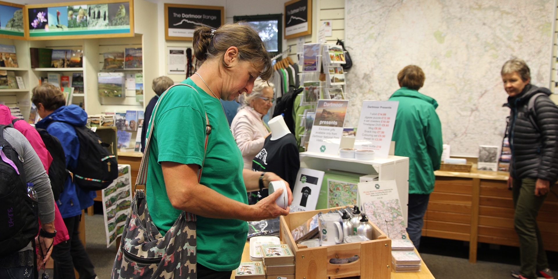 Customer looking at Dartmoor mug