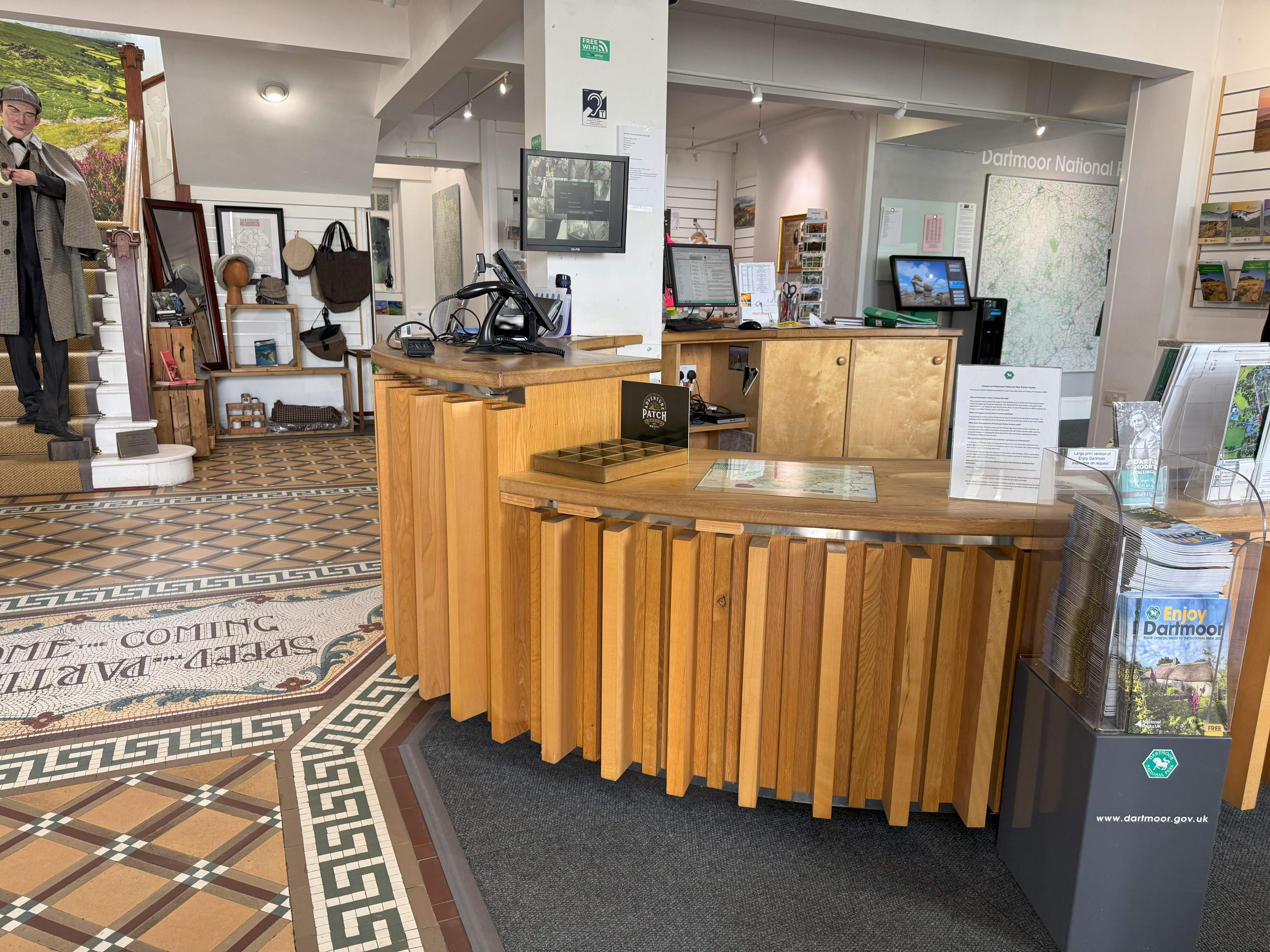 sales counter with lowered area