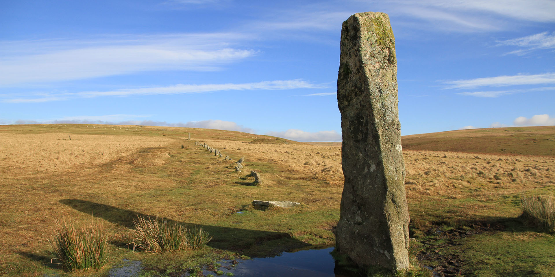 Stone row at Drizzlecombe