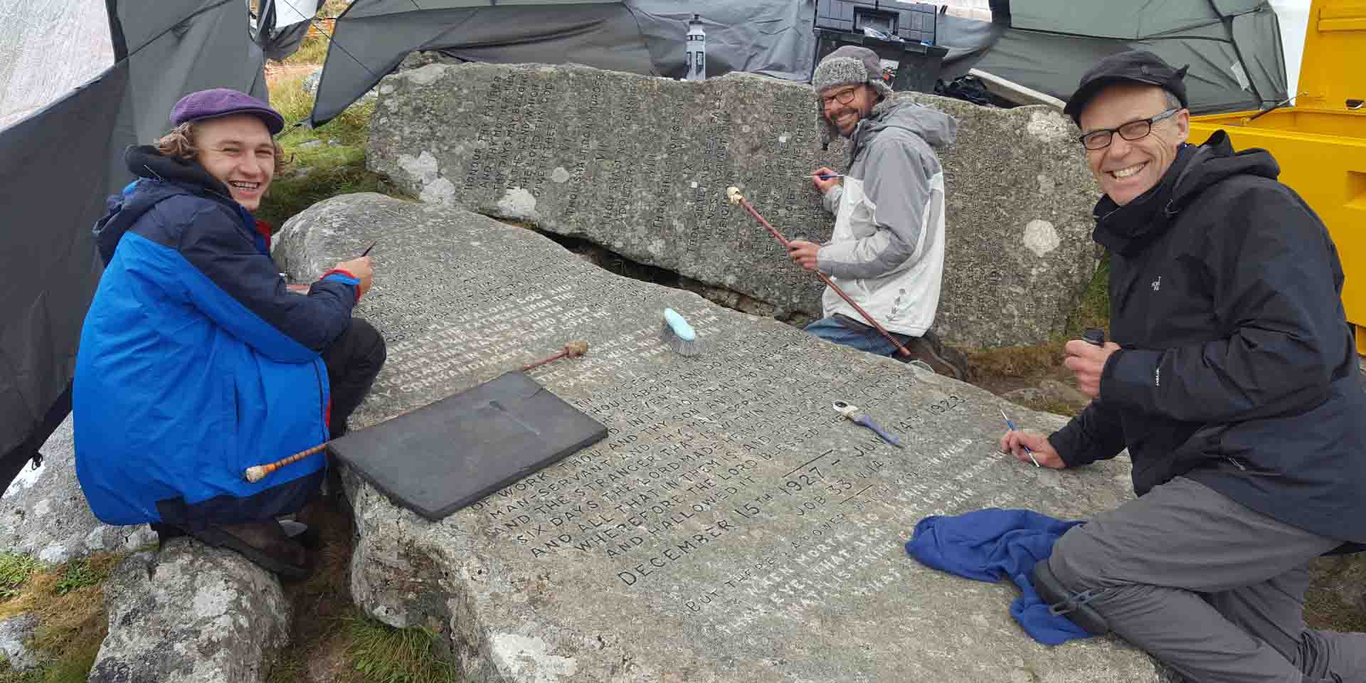 Part of the team that restored the Ten Commandment stones