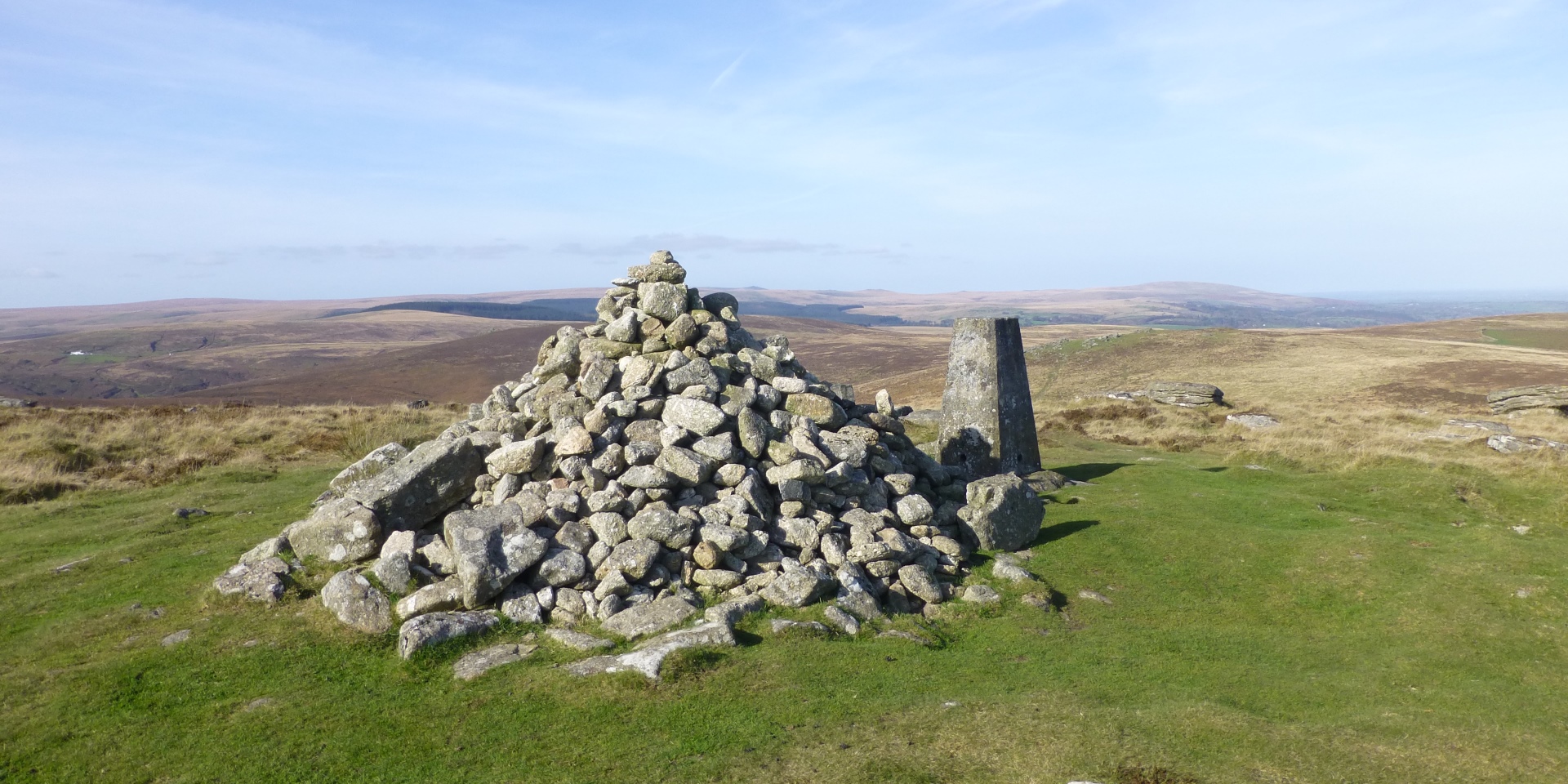 Hameldon Tor and trig point