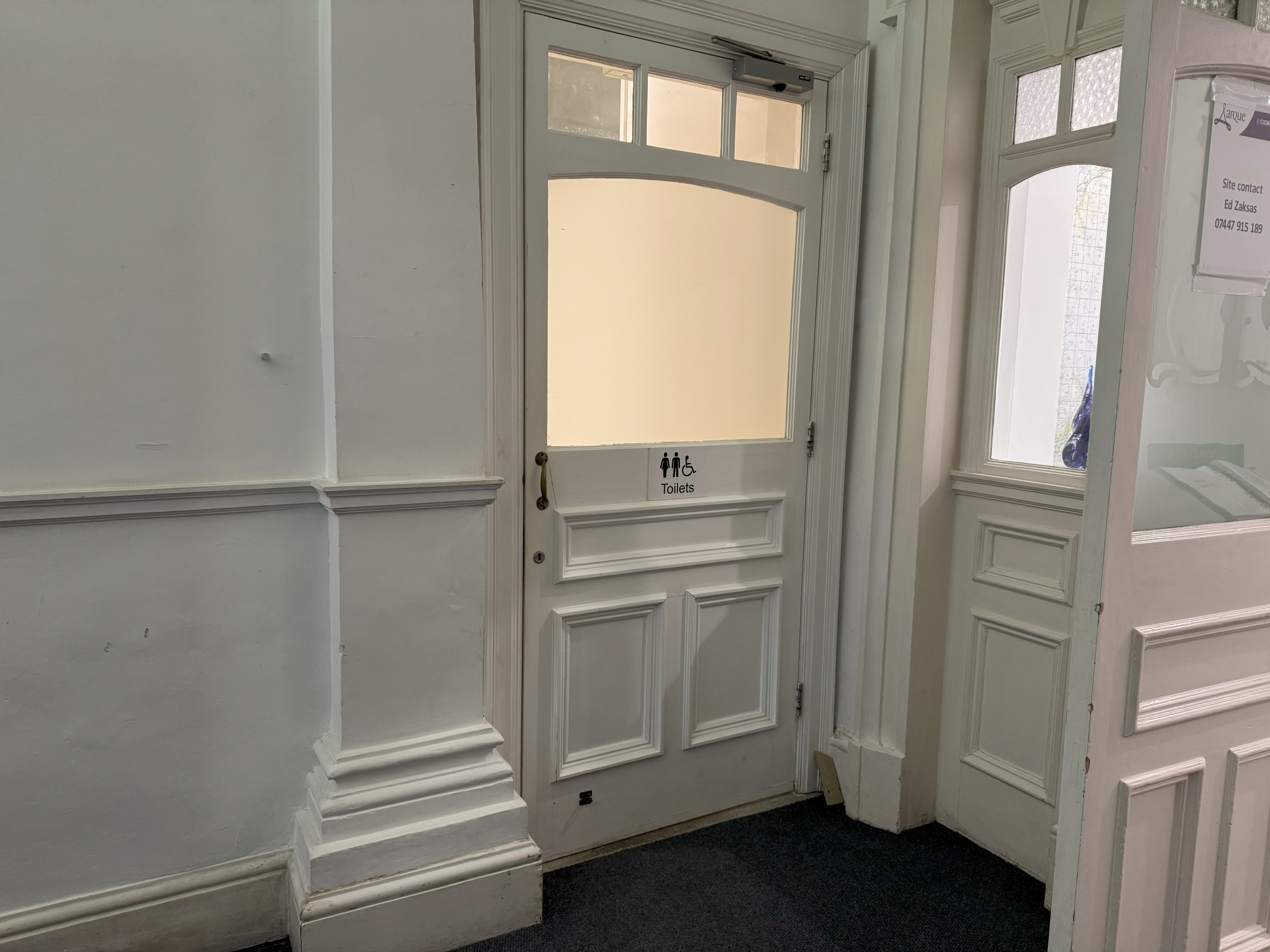 door to toilets
